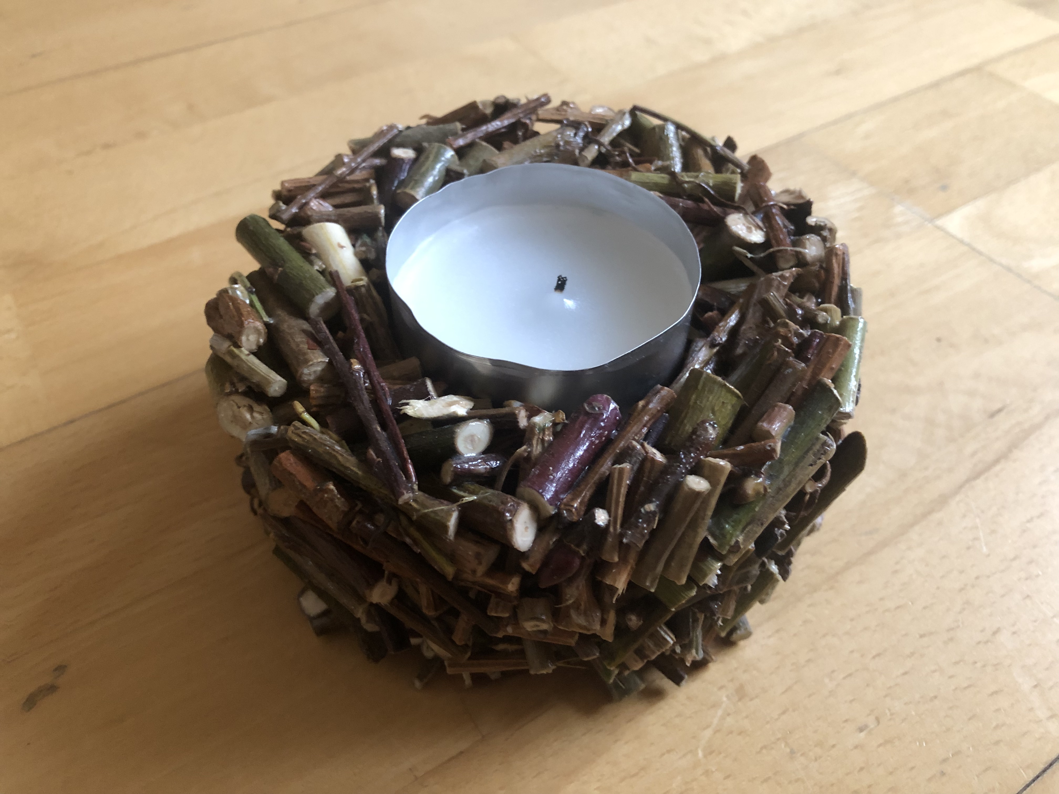 Dekosäule niedrig Ø12cm H6cm(mit Holzleim gearbeitet)